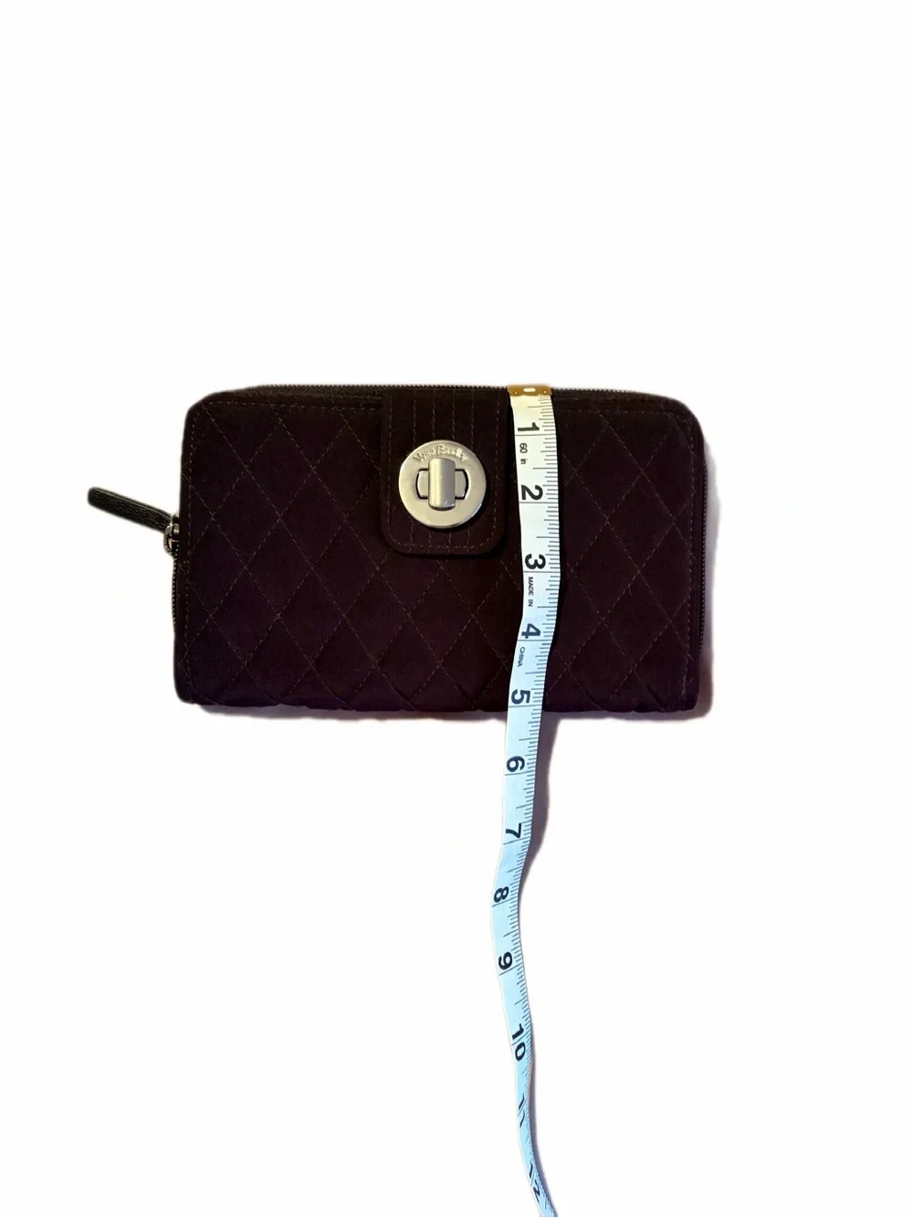 Vera Bradley Classic Black Turnlock Quilted Travel Wallet, RFID Protection,l - Picture 7 of 8